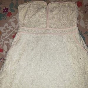 Blush and ivory lacey dress